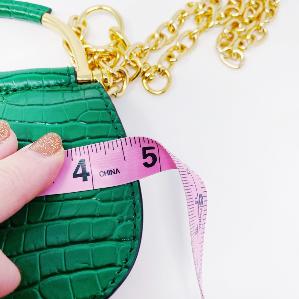 SOLD Lauren Ralph Lauren Mason Croc Satchel Green - Picture 5 of 14